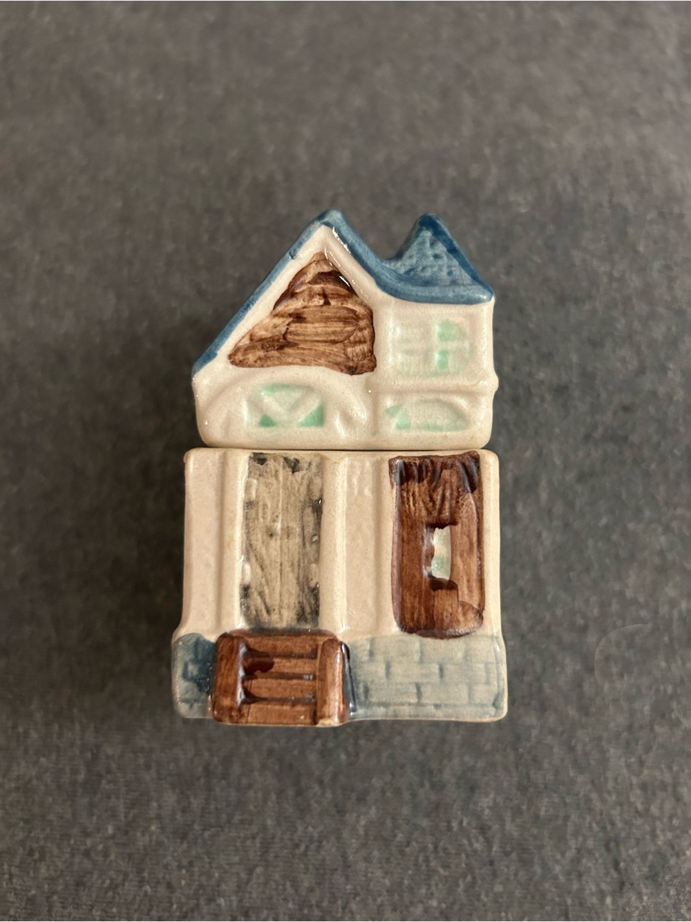 Vintage Hand-Painted Ceramic House Salt & Pepper Shakers